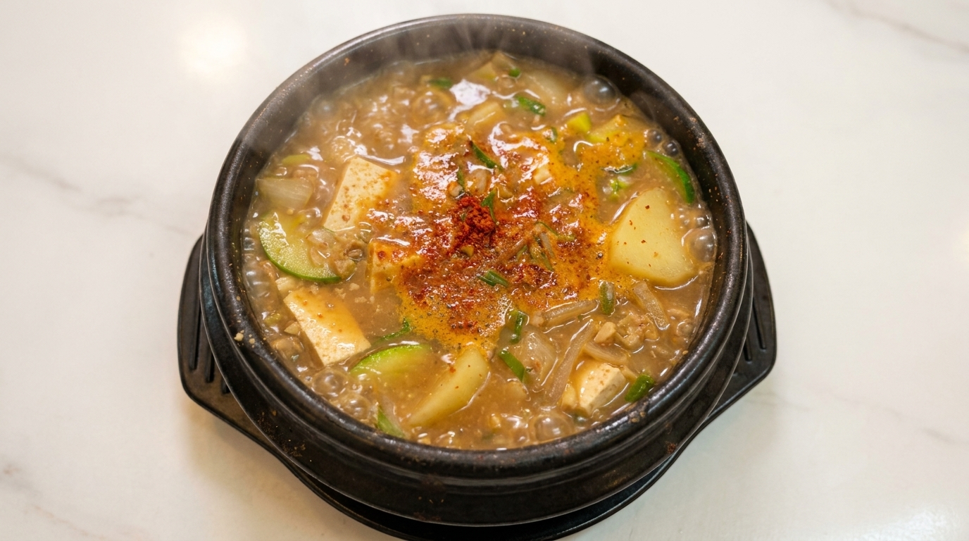 Ragoût traditionnel coréen à la pâte de soja (Doenjang-jjigae)