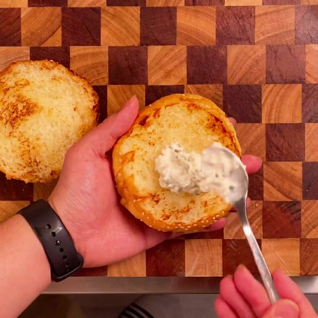 Sauce soja versée dans une casserole sur des oignons et de lail revenus, commençant à mijoter.
