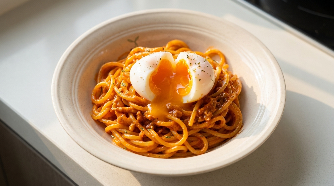 Spaghetti crémeux façon « Spicy Turkey »