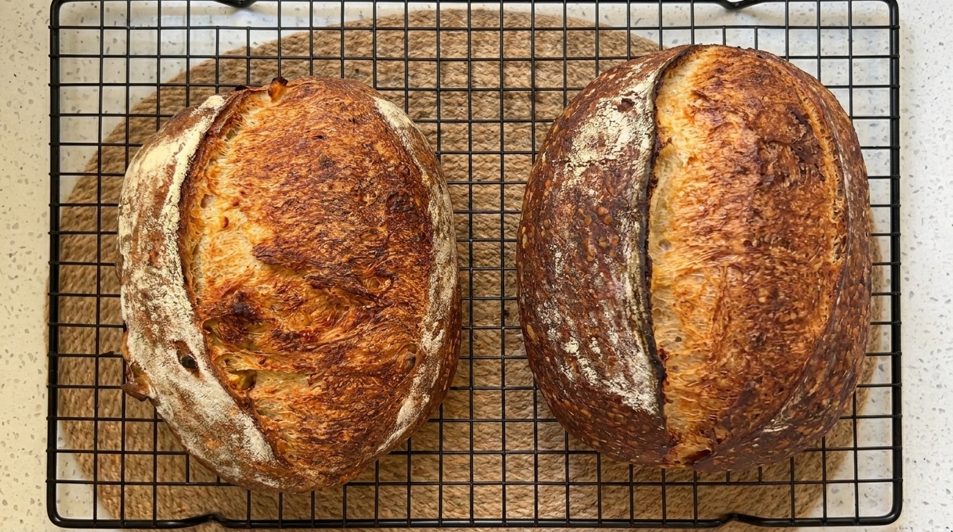 Pain au levain à la pomme de terre (deux variantes)