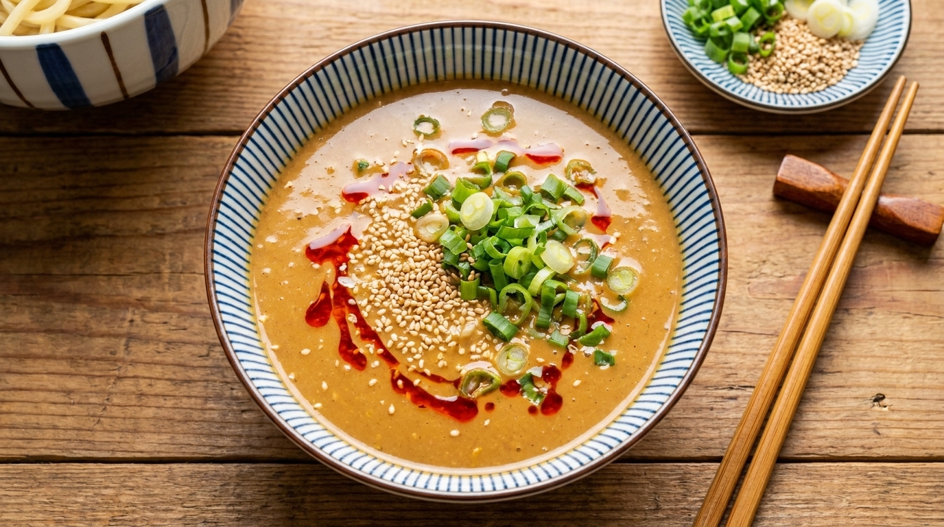 Tsukemen Miso au Lait de Soja