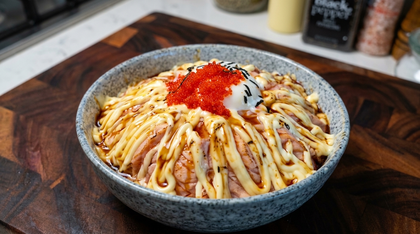 Bol de riz au saumon torréfié (Aburi Salmon Don)
