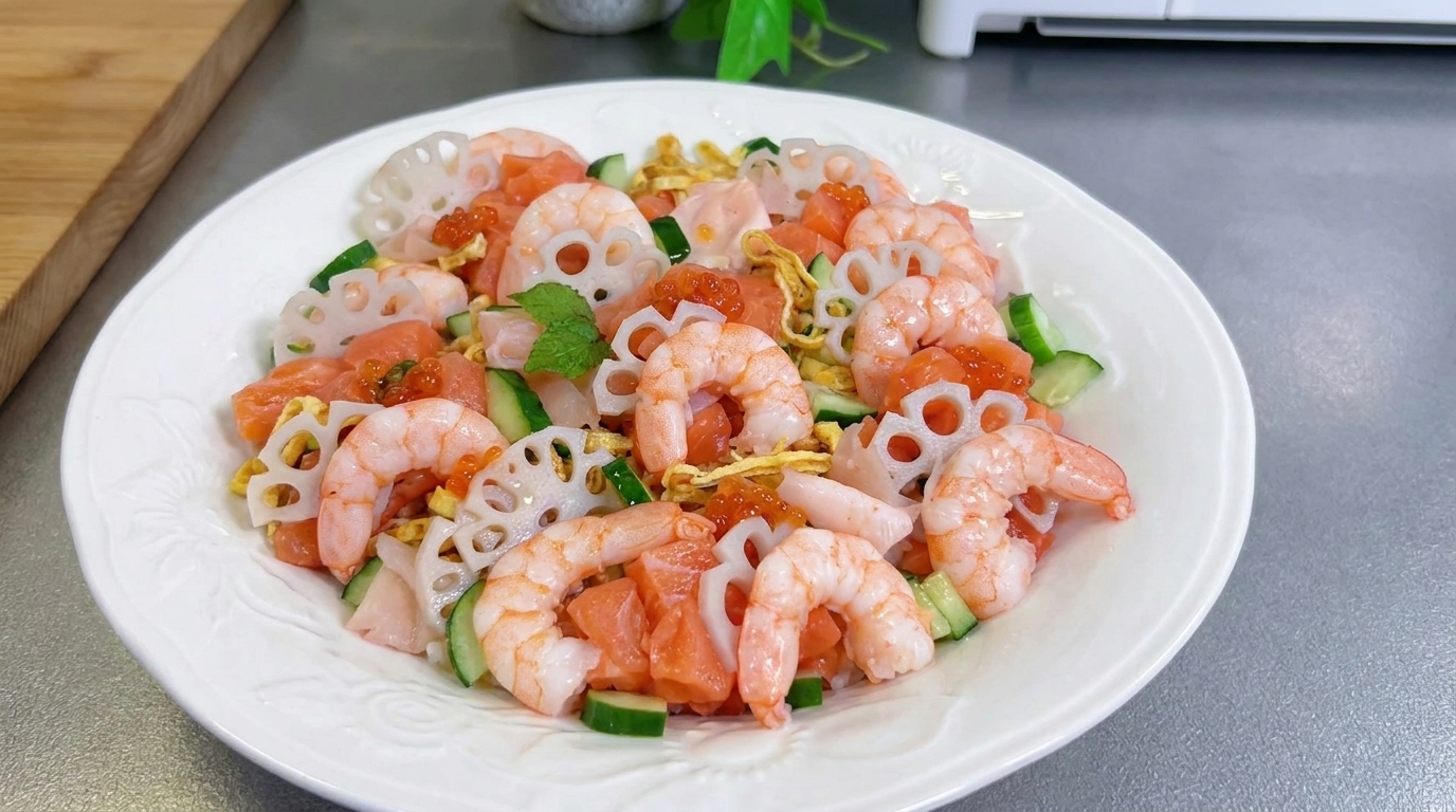 Chirashizushi (Sushi éparpillé) pour le Hinamatsuri