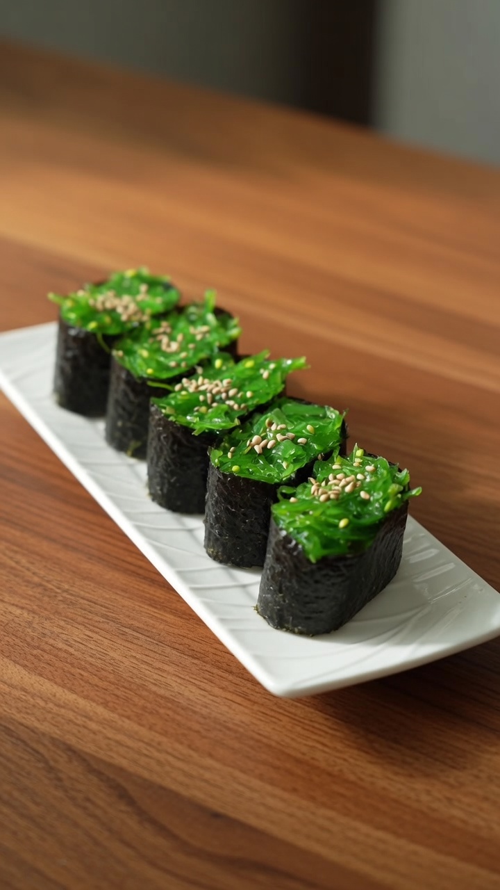 Sushi aux Algues Wakame (Gunkan Maki)