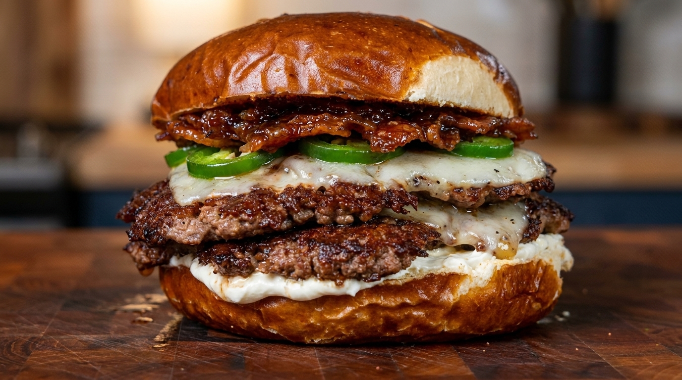 L'Ultime Smashburger Jalapeño Popper et sa Confiture de Bacon aux Framboises