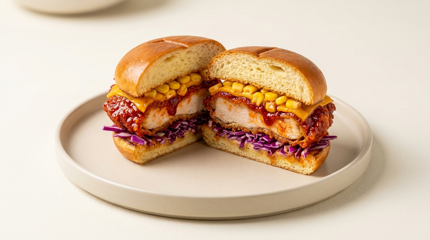 Burger ultime au poulet frit coréen