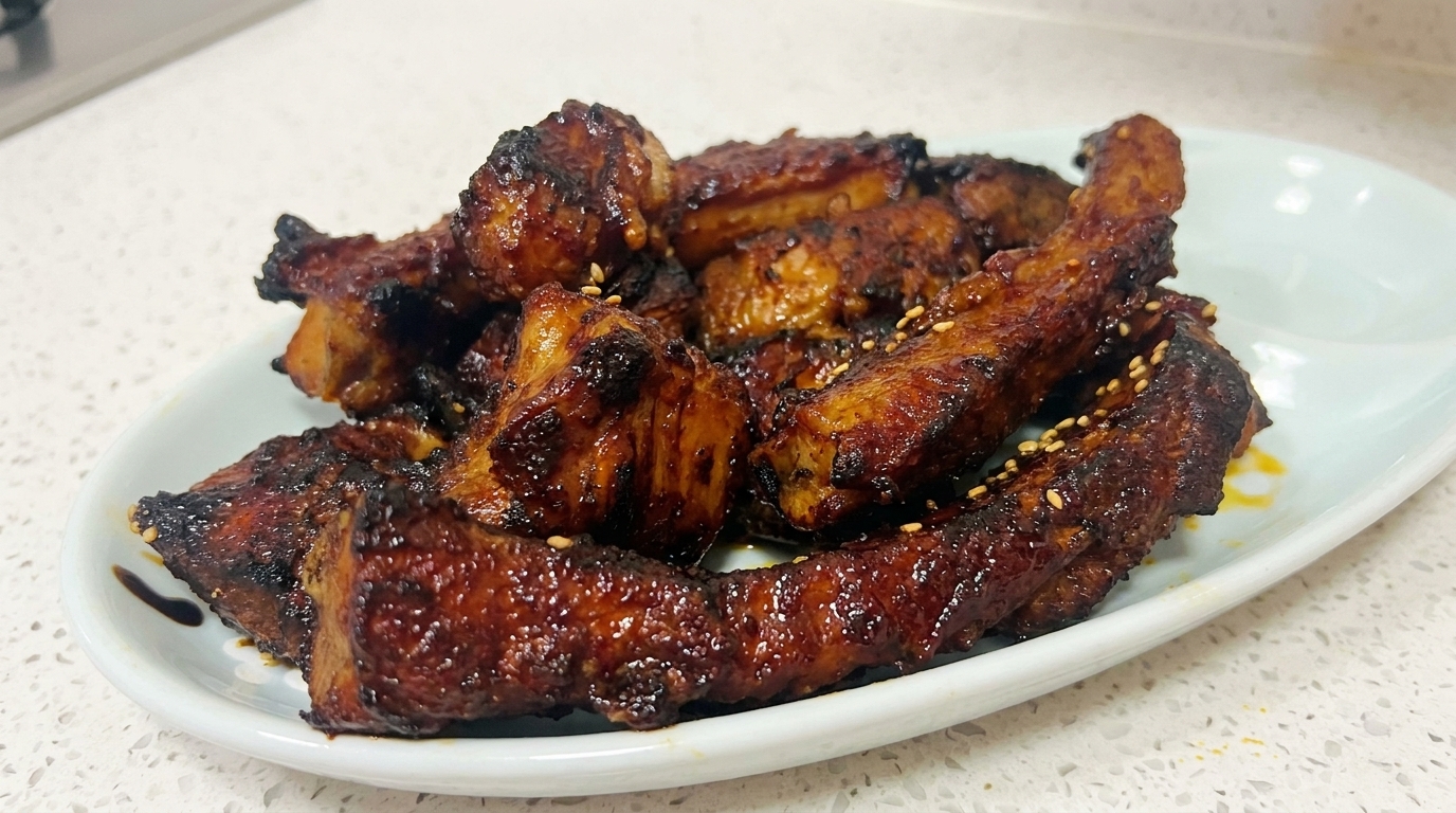 Travers de Porc Caramélisés au Miel