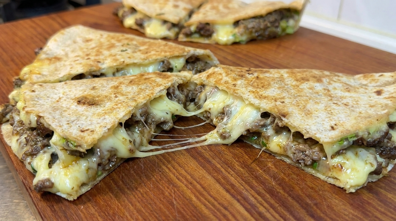 Quesadilla au bœuf fondant