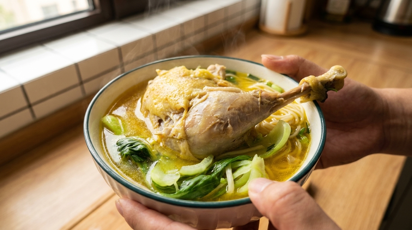 Authentique Soupe de Nouilles à la Poule