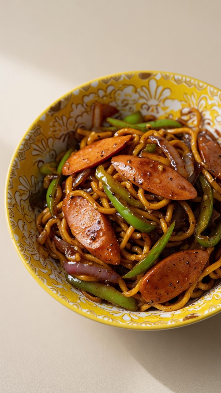 Nouilles sautées au poivre noir