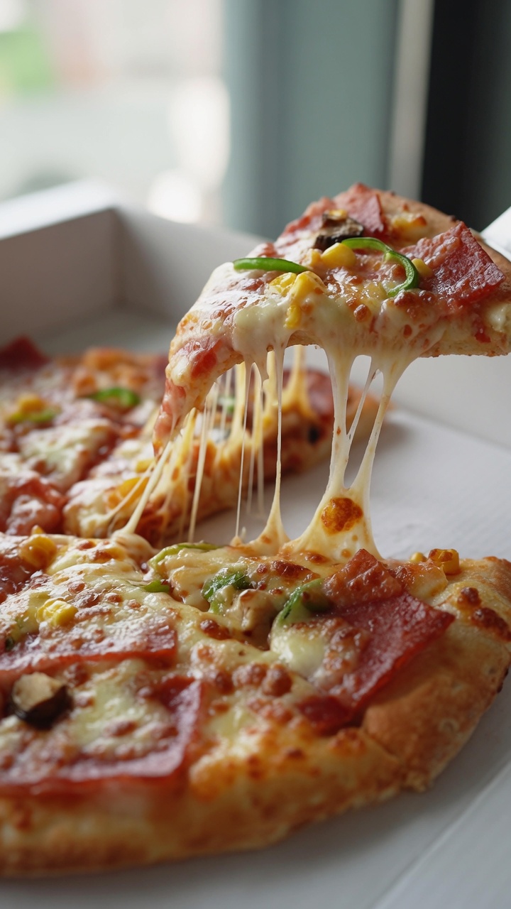 Pizza classique maison au jambon et aux légumes