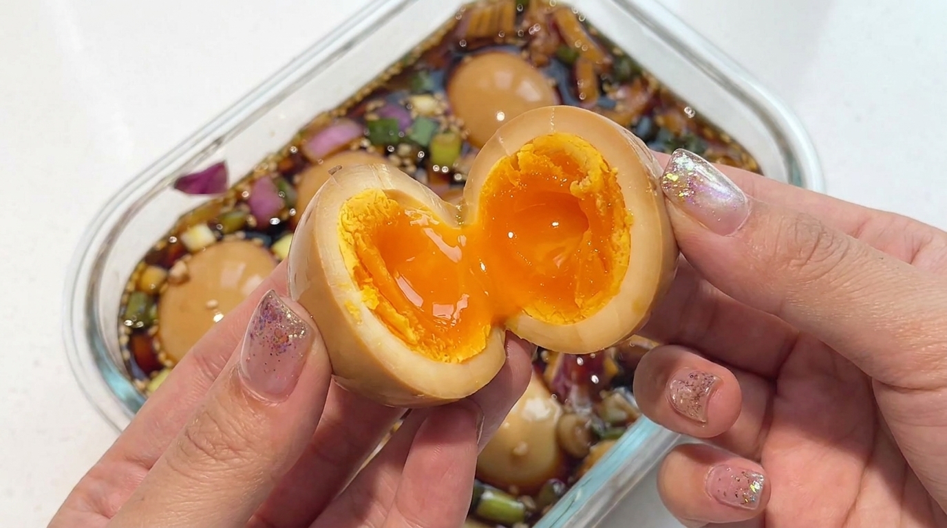 Œufs mollets marinés à la sauce soja (Shoyu Tamago)