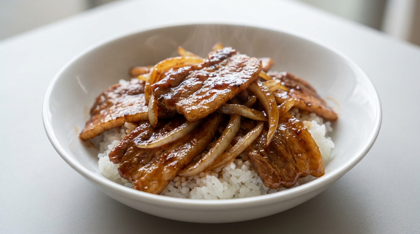 Bol de riz au porc à la japonaise (Butadon)