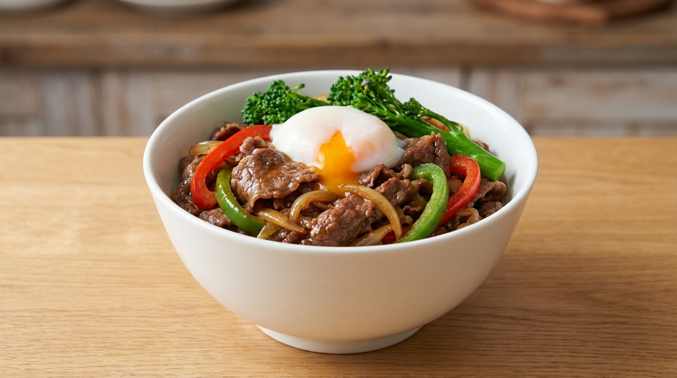 Gyudon aux Légumes : Le Bol de Riz au Bœuf Japonais