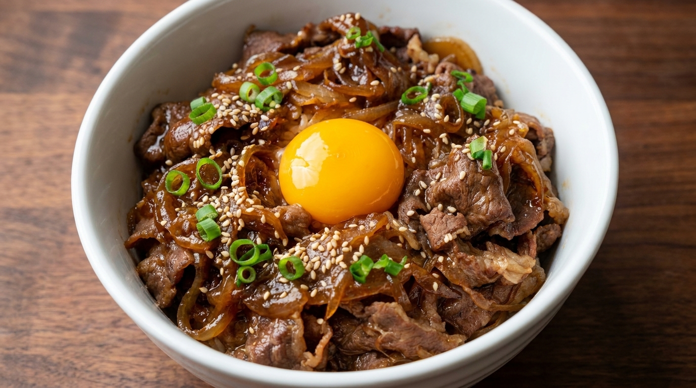 Bol de bœuf teriyaki japonais (Style Gyudon)