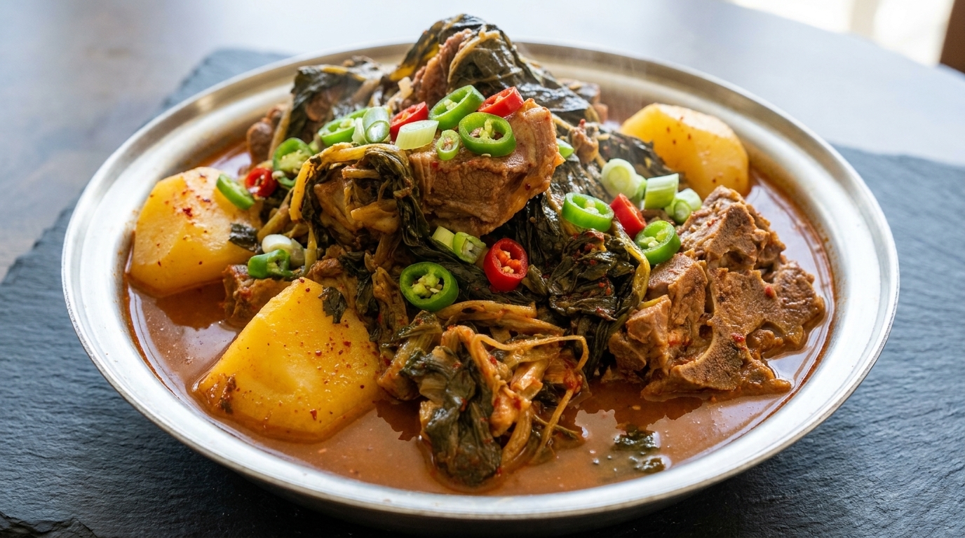 Gamjatang : Soupe traditionnelle coréenne aux os de porc et pommes de terre