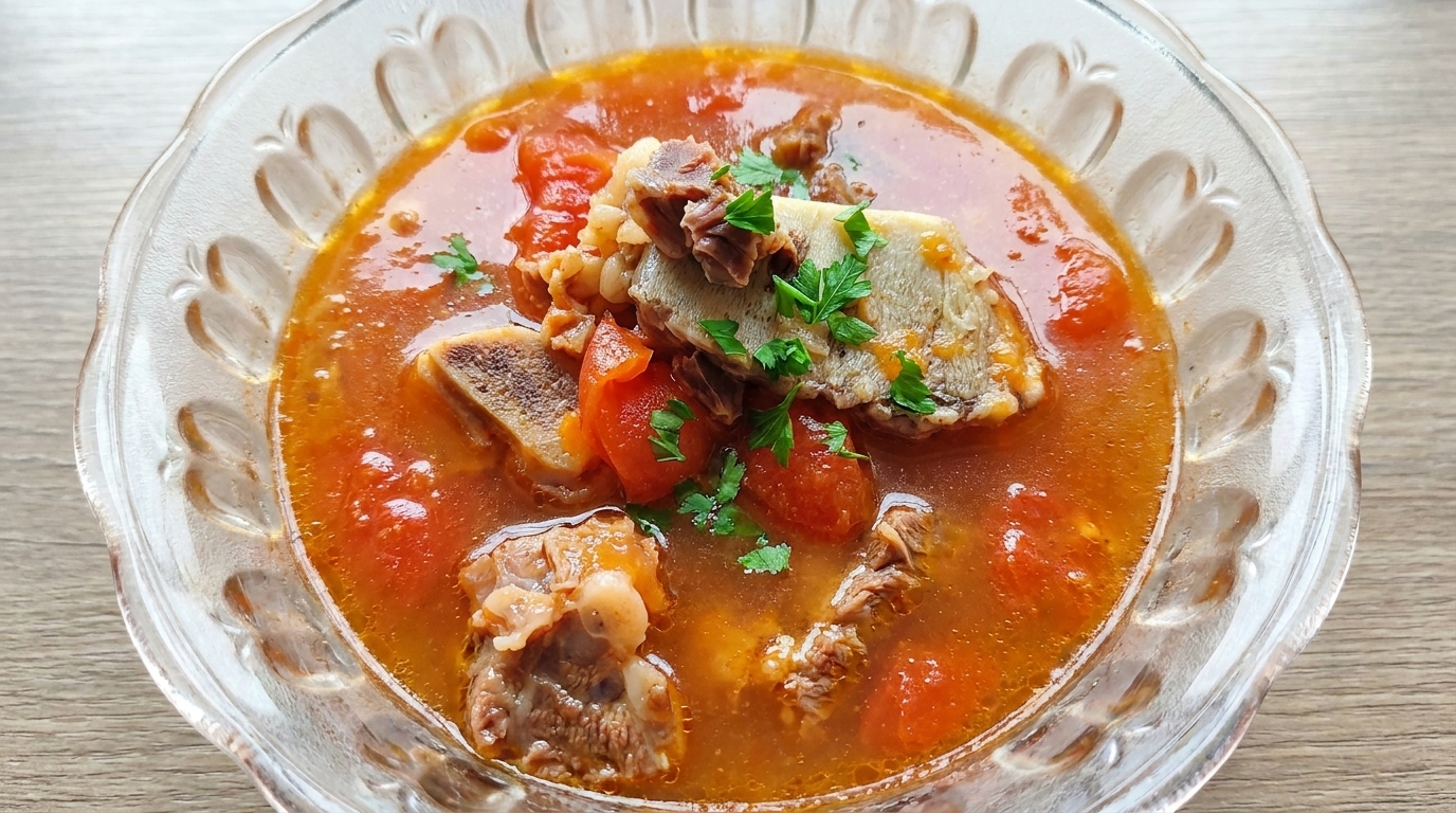 Soupe Nourrissante de Travers de Bœuf à la Tomate