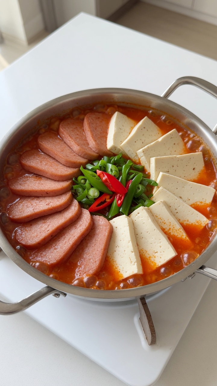 Ragoût coréen au tofu et au Spam (Style Budae Jjigae)