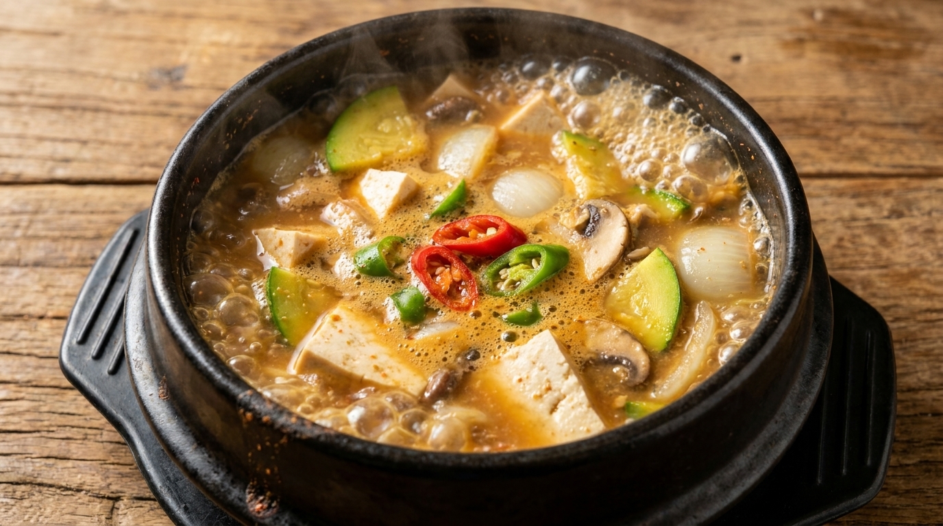 Doenjang Jjigae Authentique : Ragoût coréen aux fèves de soja