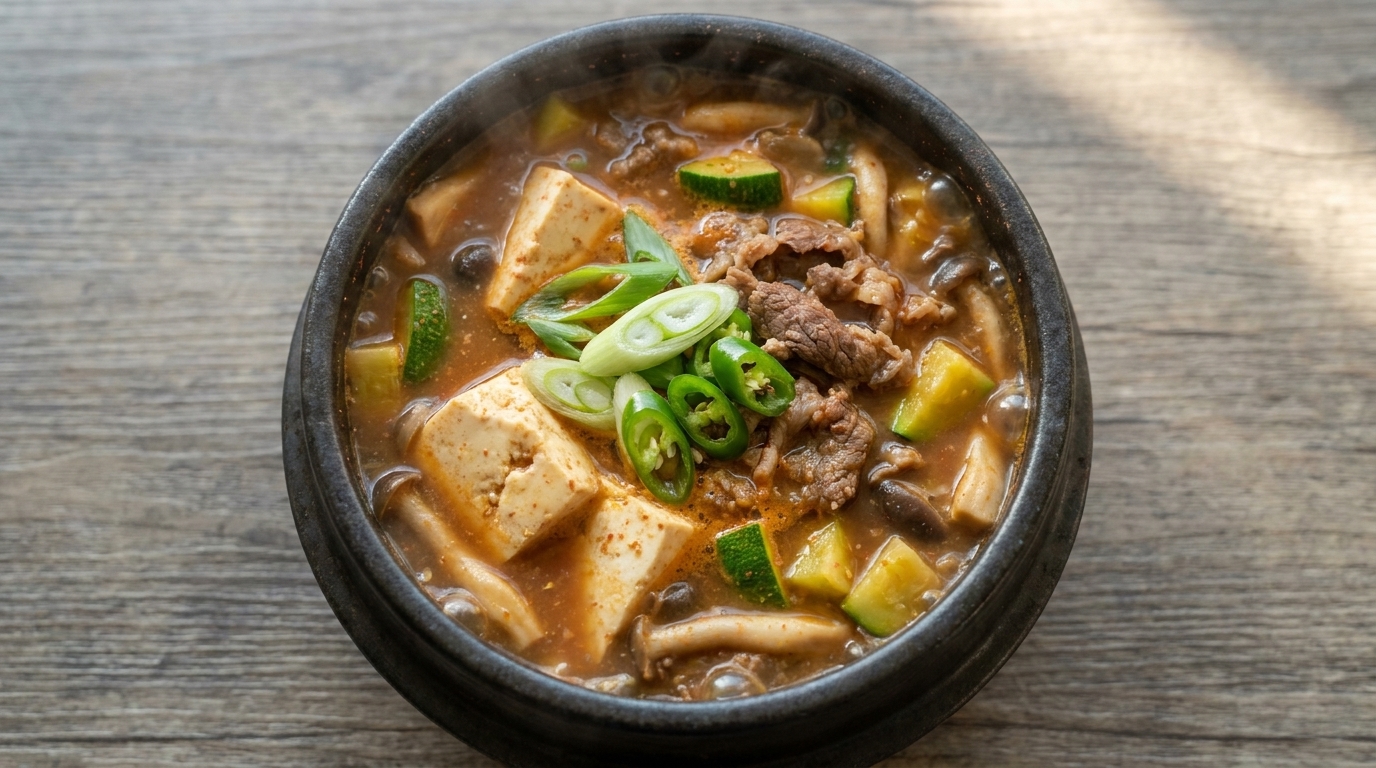 Doenjang-jjigae authentique (Ragoût de pâte de soja coréen)