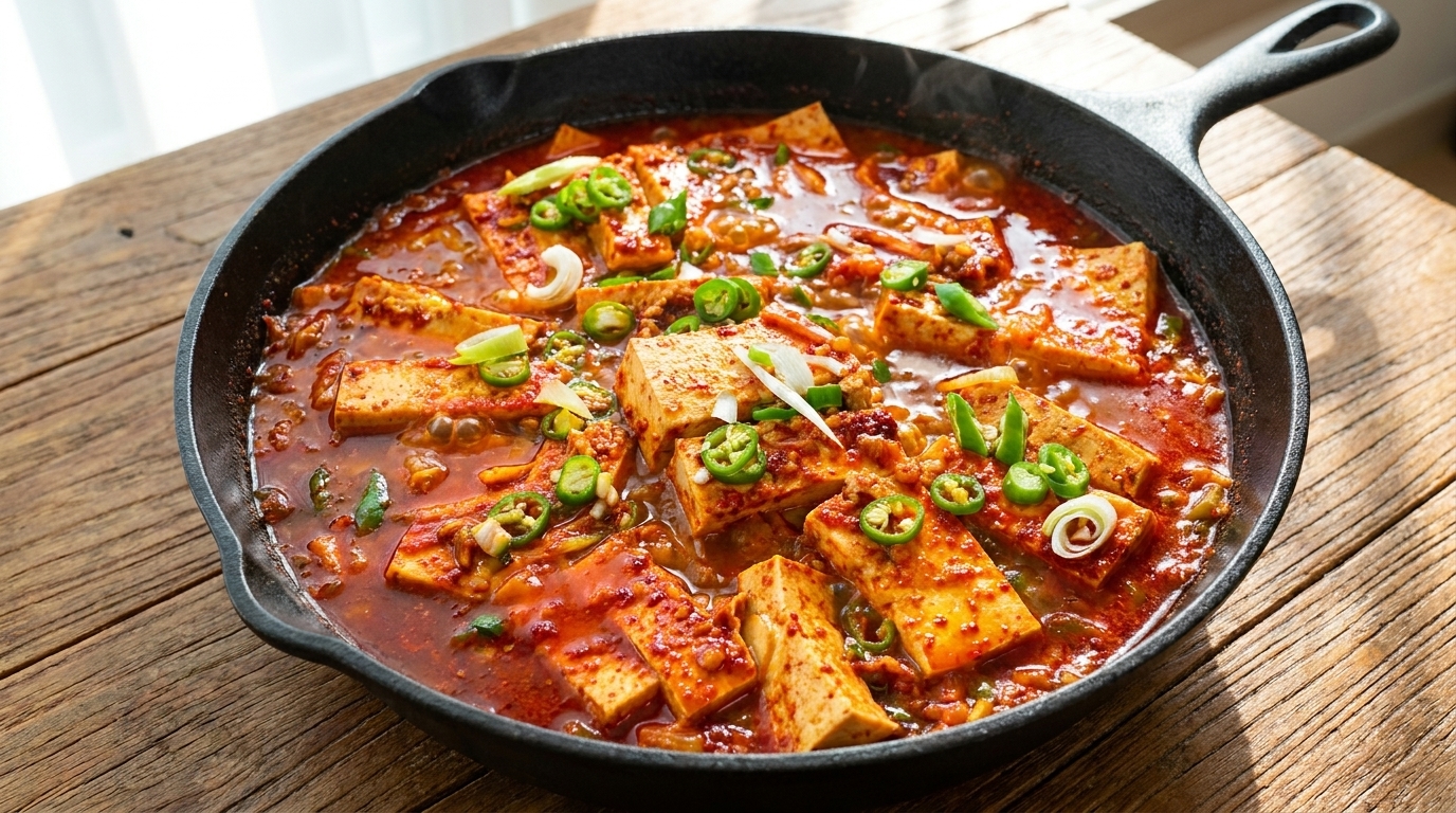 Tofu Braisé Épicé Coréen (Dubu-Jorim)