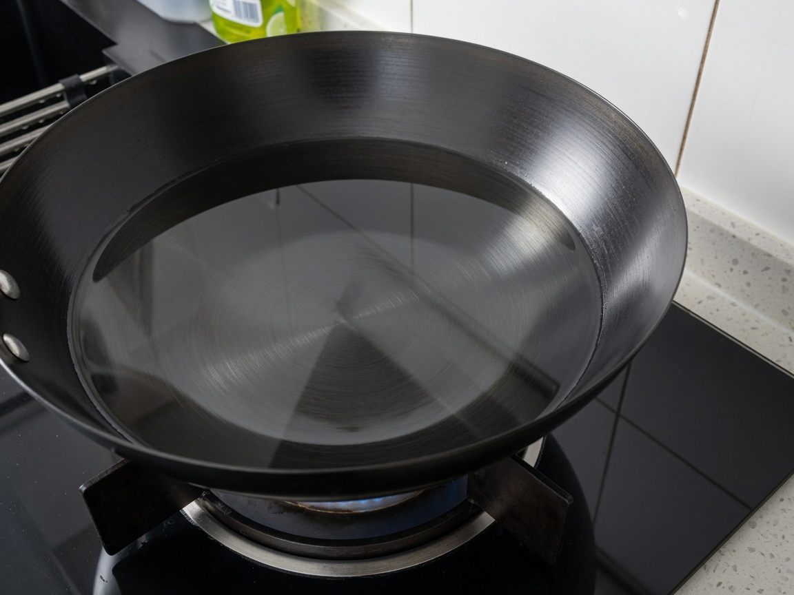 Raviolis surgelés plongés délicatement dans une casserole deau bouillante.