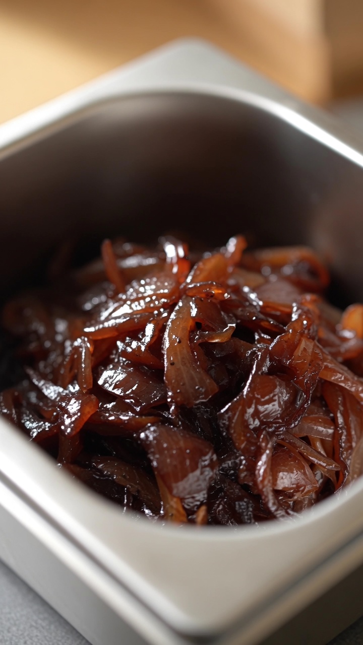 Oignons caramélisés au vin rouge