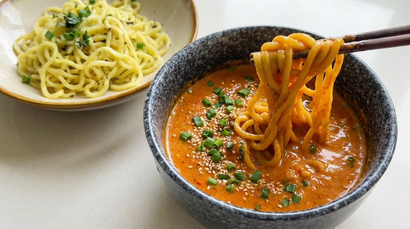 Nouilles japonaises au miso (style Tsukemen)