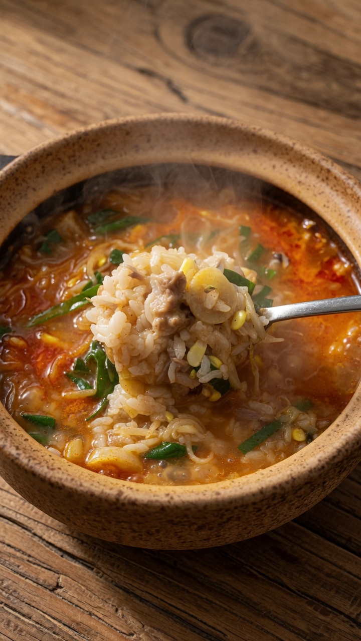 Soupe coréenne aux os de porc et riz (Style Dwaeji-gukbap)