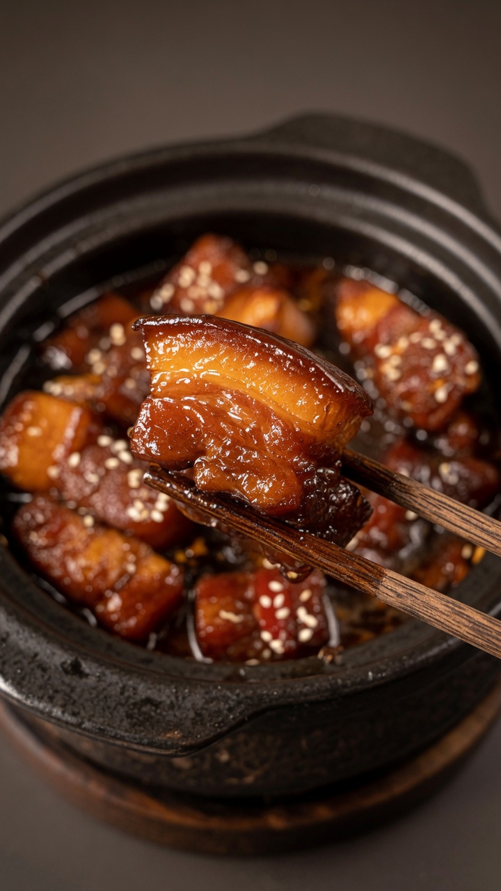 Poitrine de porc braisée à la sauce soja (Hong Shao Rou)