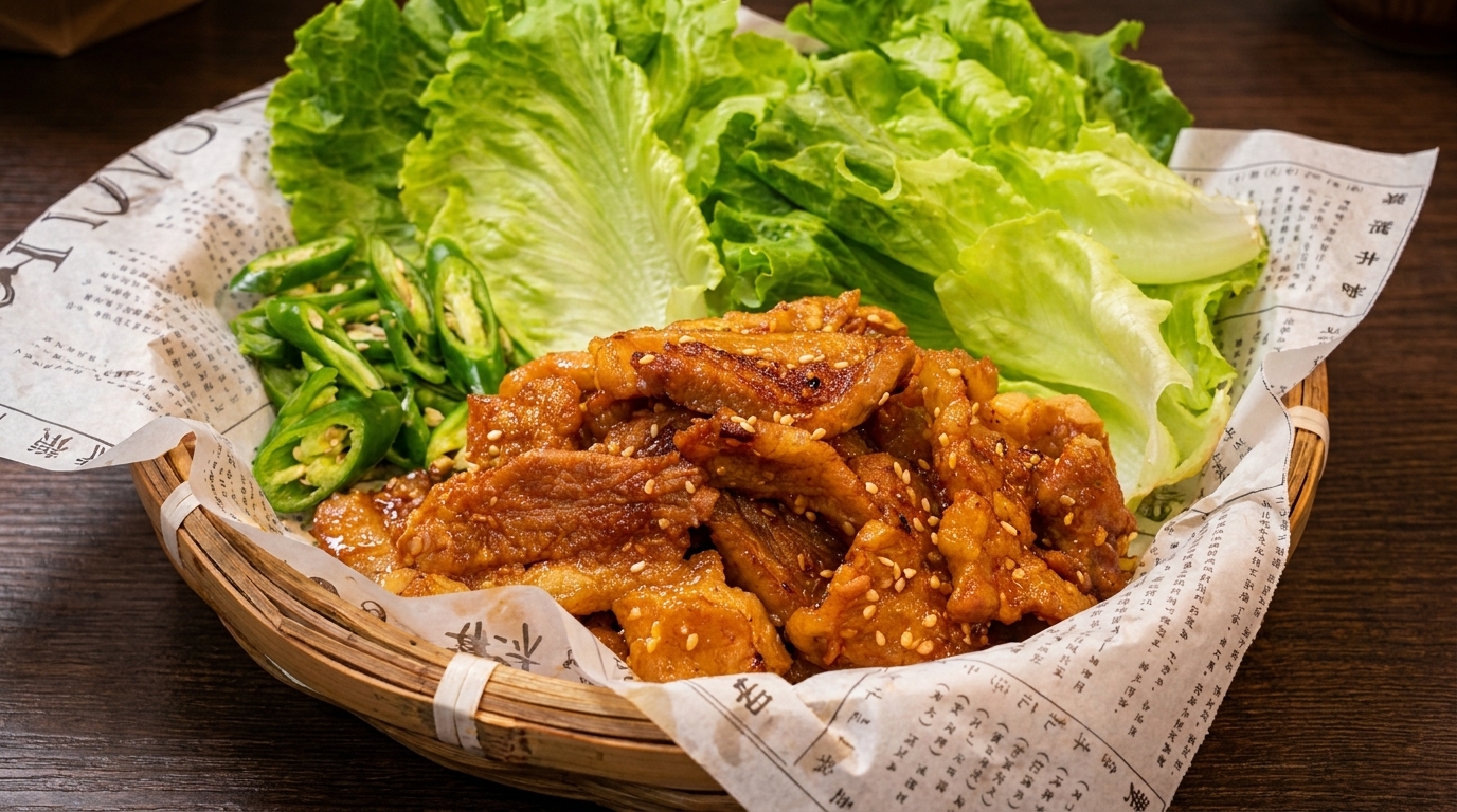 Samgyeopsal Épicé (Poitrine de Porc Grillée)