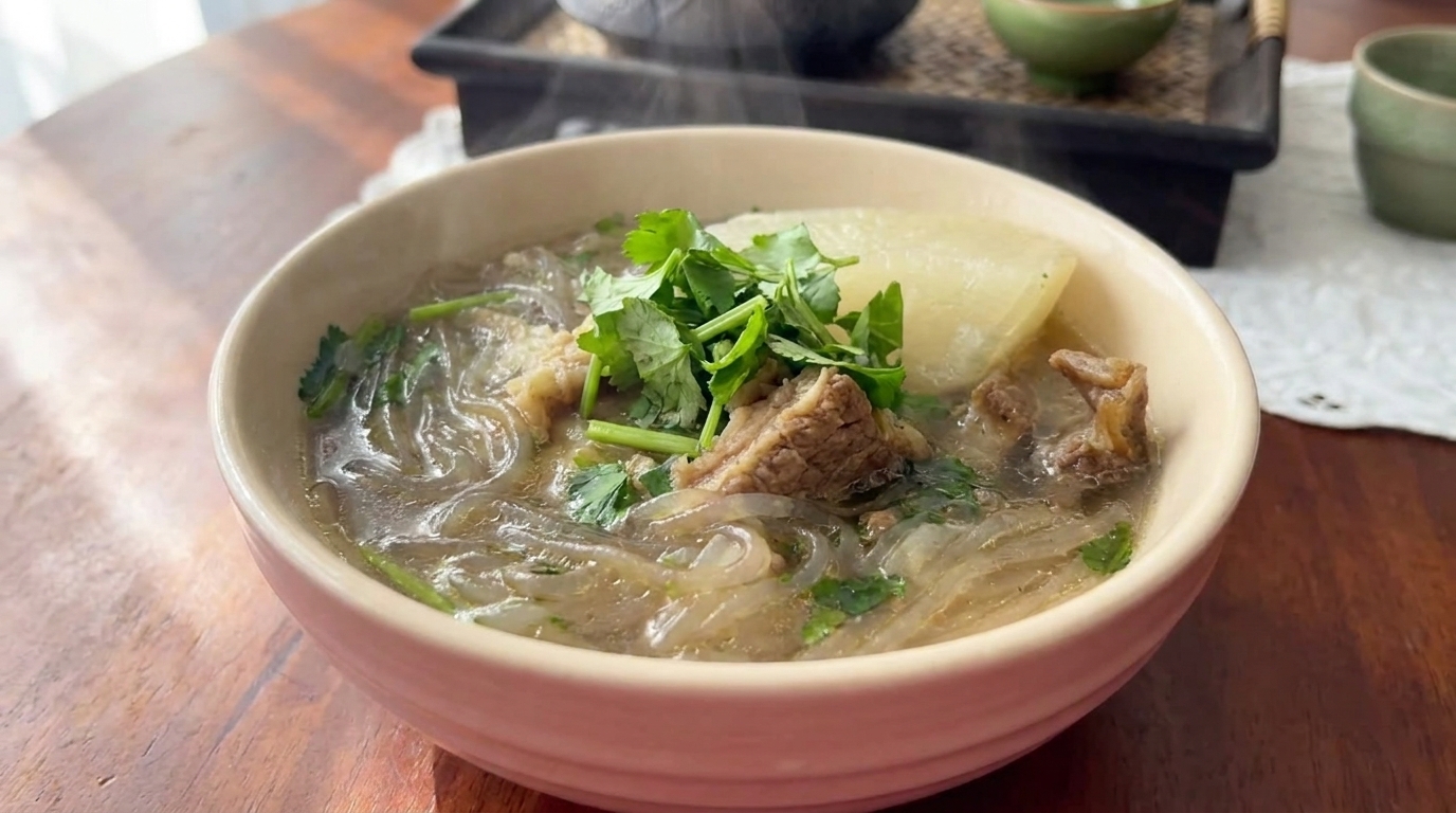 Galbitang traditionnel : Soupe de travers de bœuf coréenne