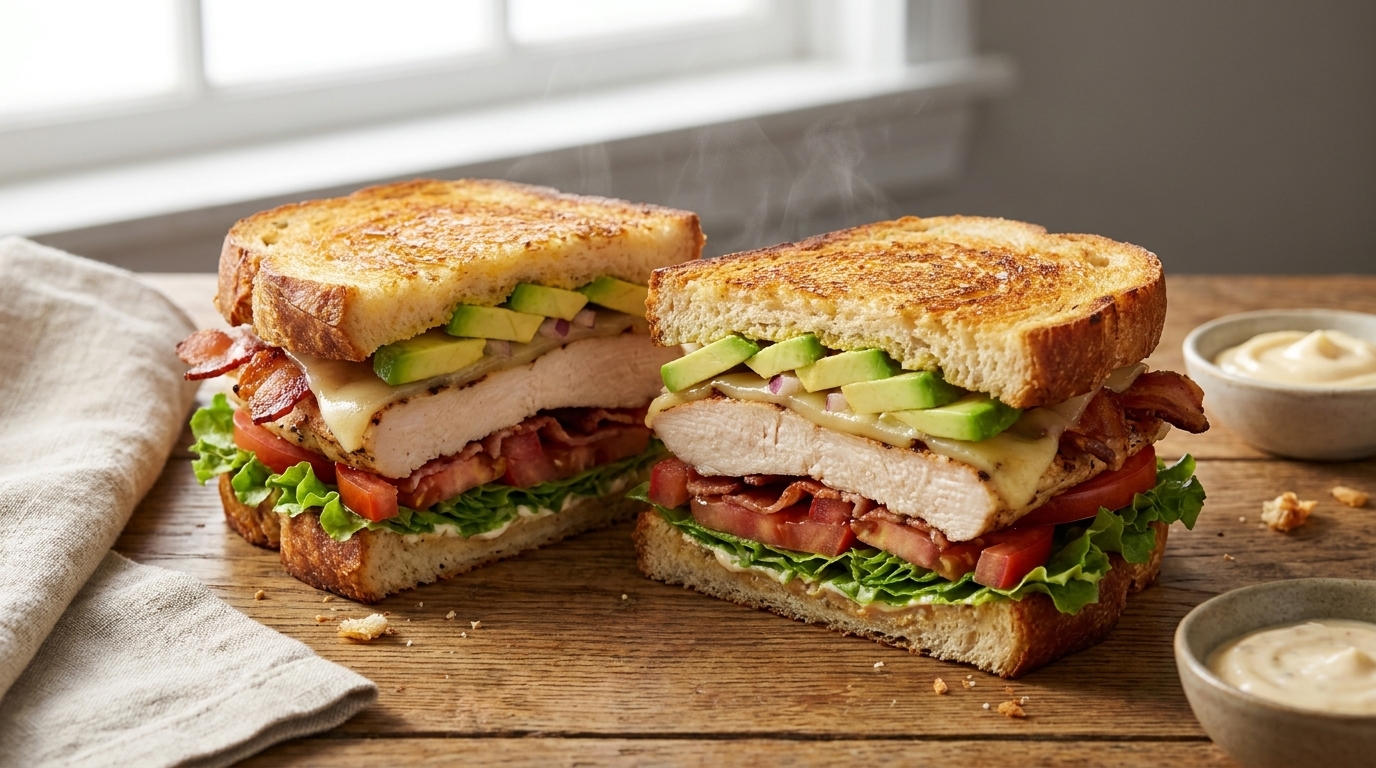 Sandwich Ultime au Poulet, Bacon et Avocat