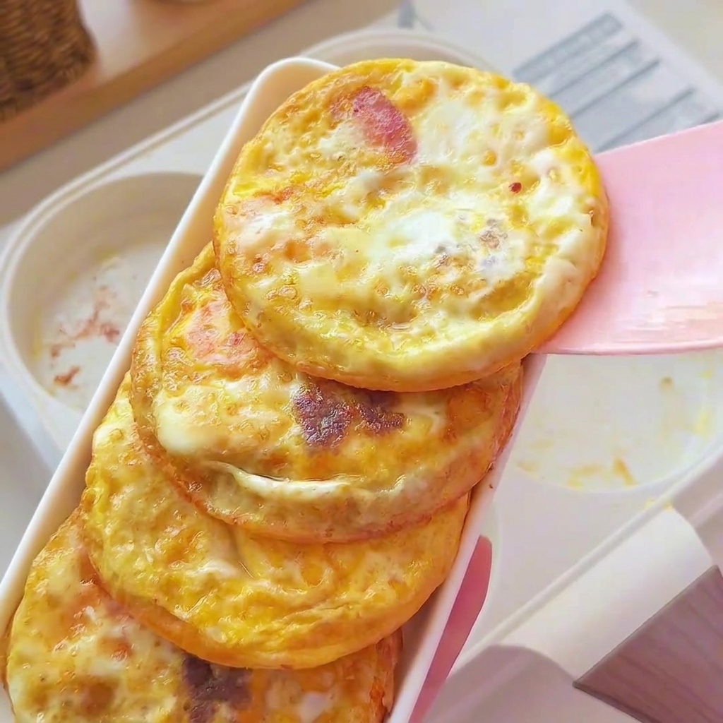 Pâte liquide versée dans les sections vides de la poêle de cuisson.