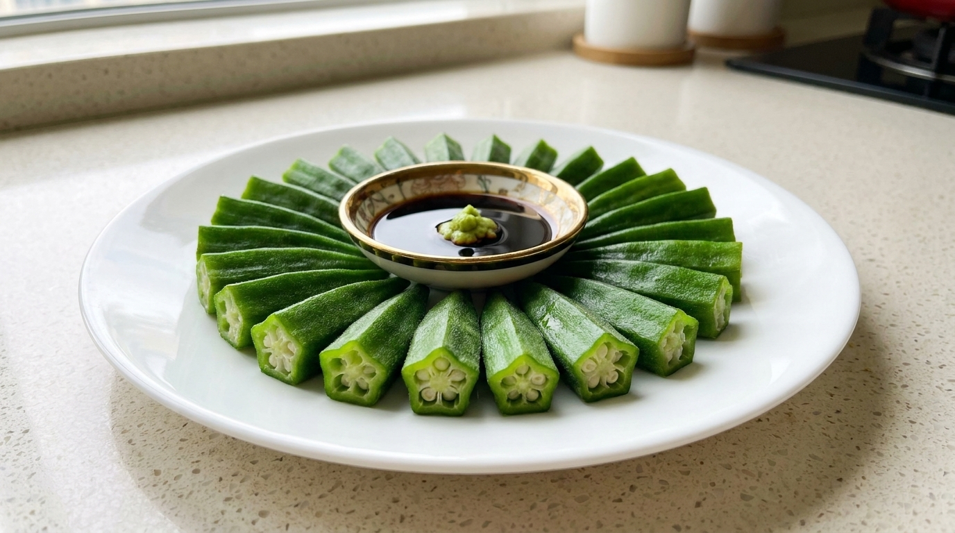 Gombos Blanchis à la Sauce Soja et au Wasabi