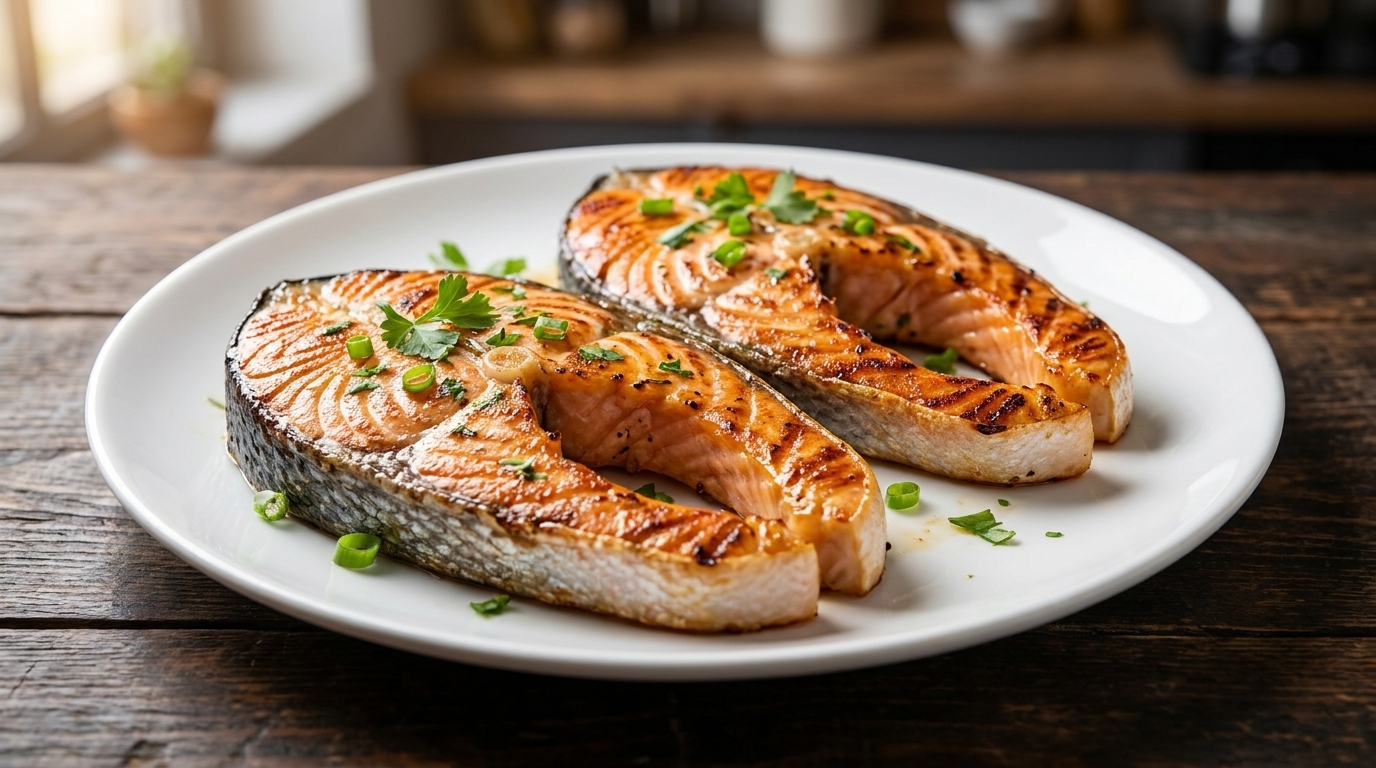 Saumon Grillé au Sel Simple et Rapide
