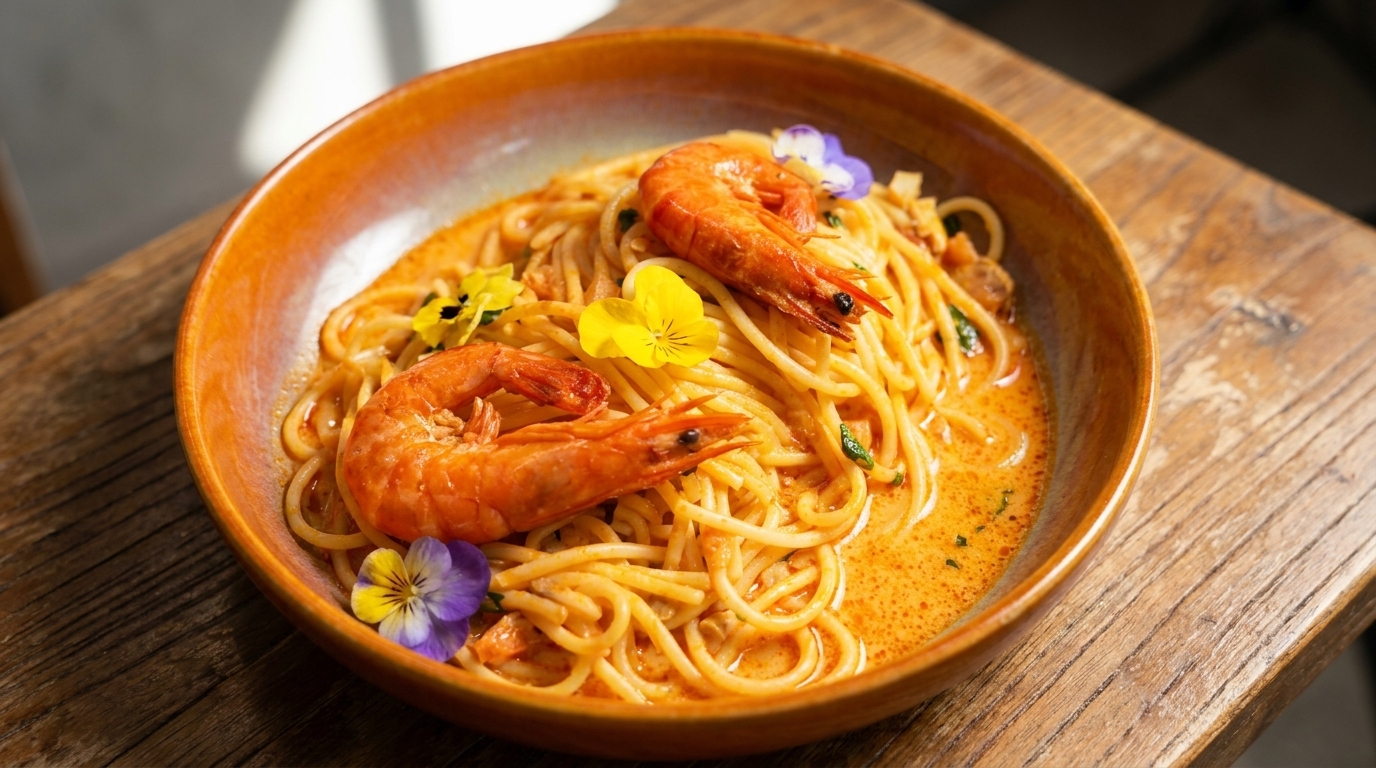 Pâtes Crémeuses au Tom Yum Thaï