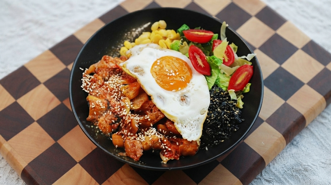 Bibimbap au Poulet et Kimchi