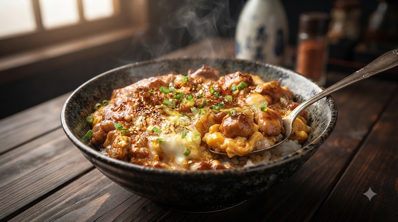 Bol de Poulet et Œufs Brouillés Savoureux (Style Oyakodon)