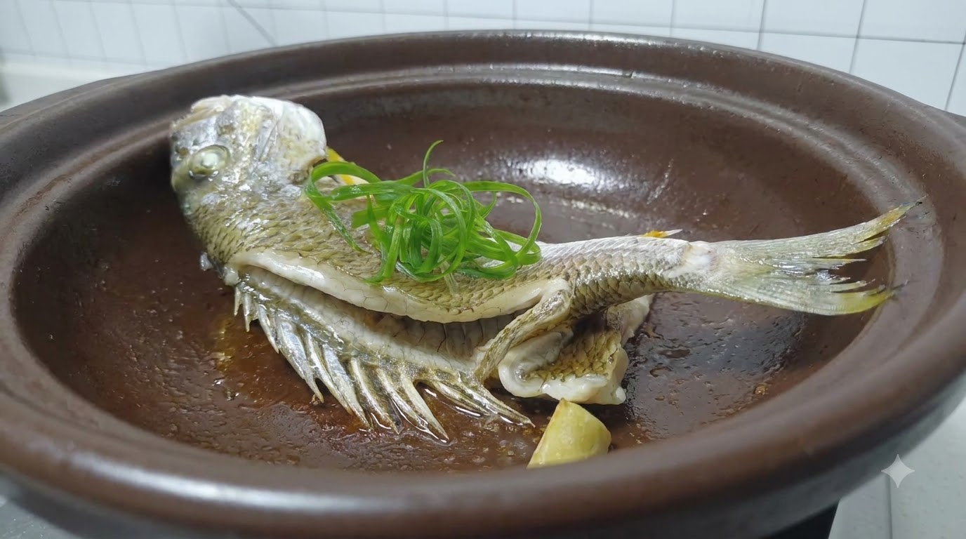 Dorade Jaune Cuite au Sel en Cocotte
