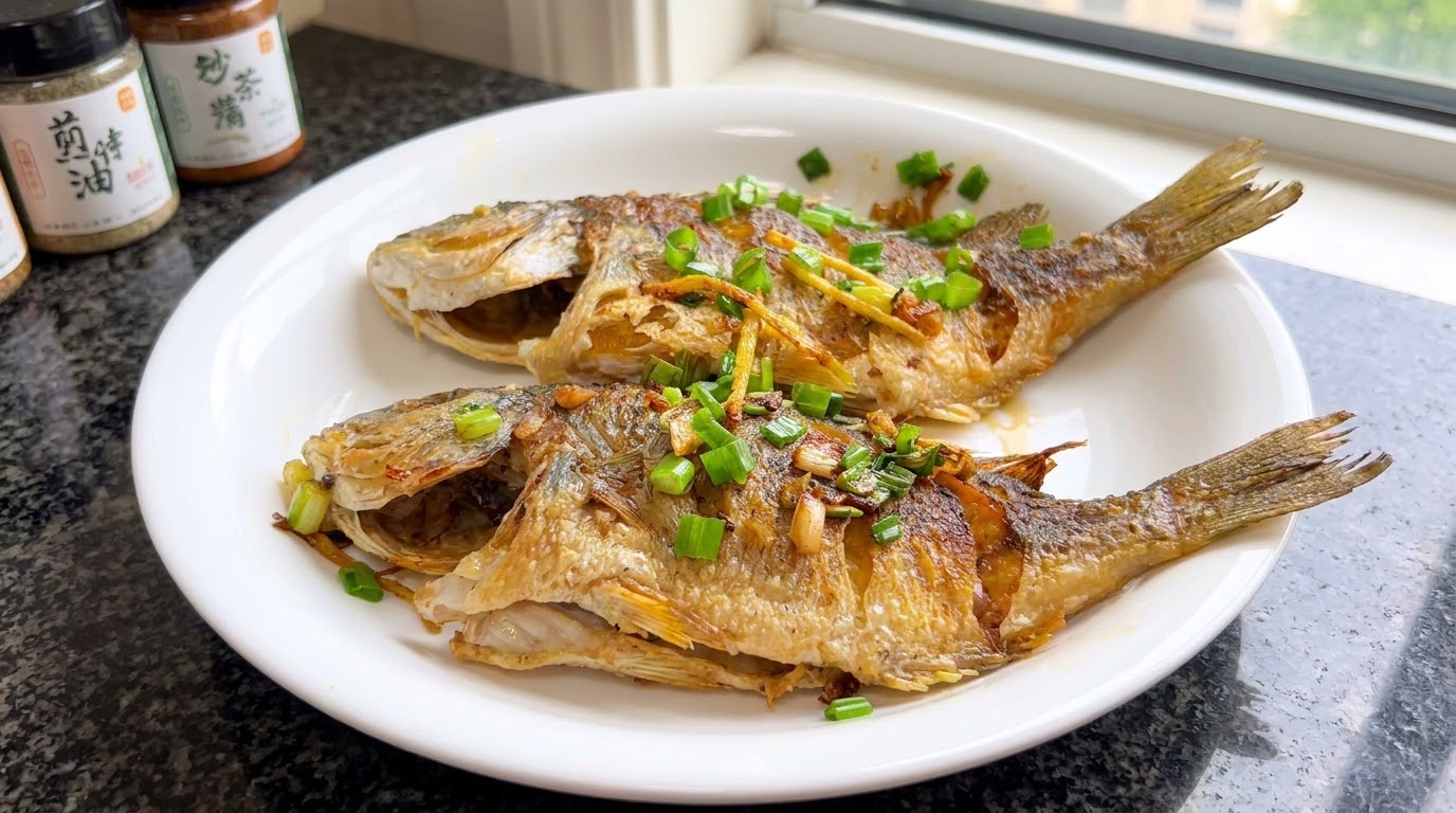 Dorade Jaune Poêlée Croustillante (Style Fujian du Sud)