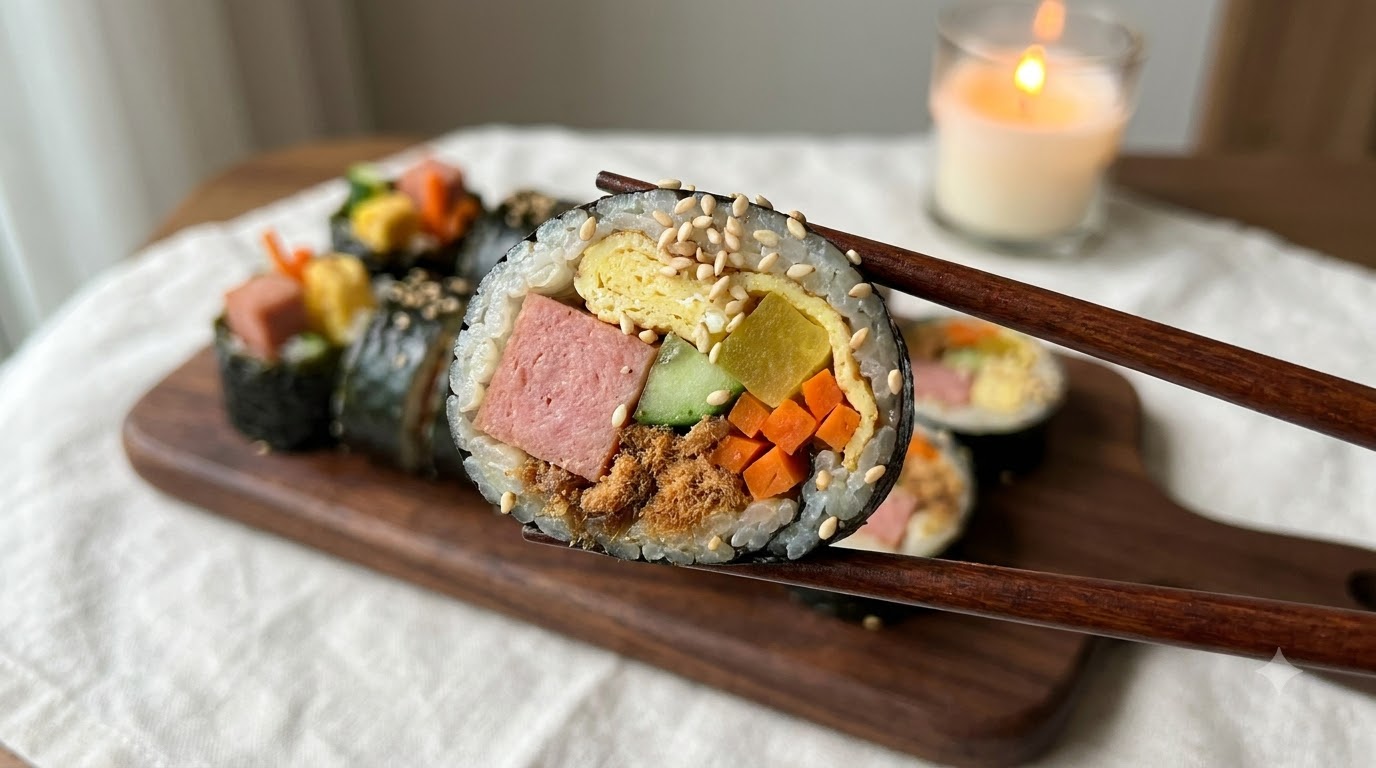 Rouleau de Riz Algues et Riz Classique Coréen (Gimbap)