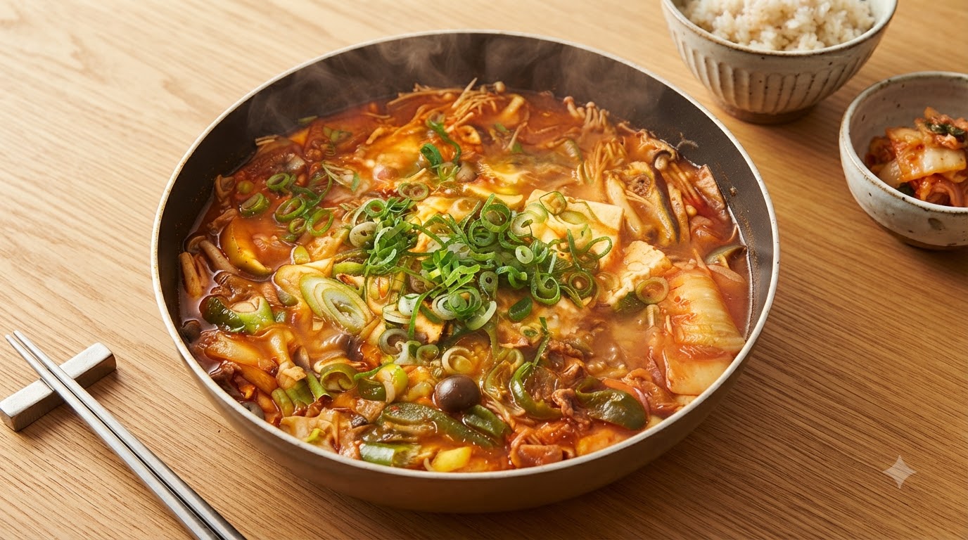 Soupe coréenne épicée au kimchi et tofu (Kimchi-jjigae)