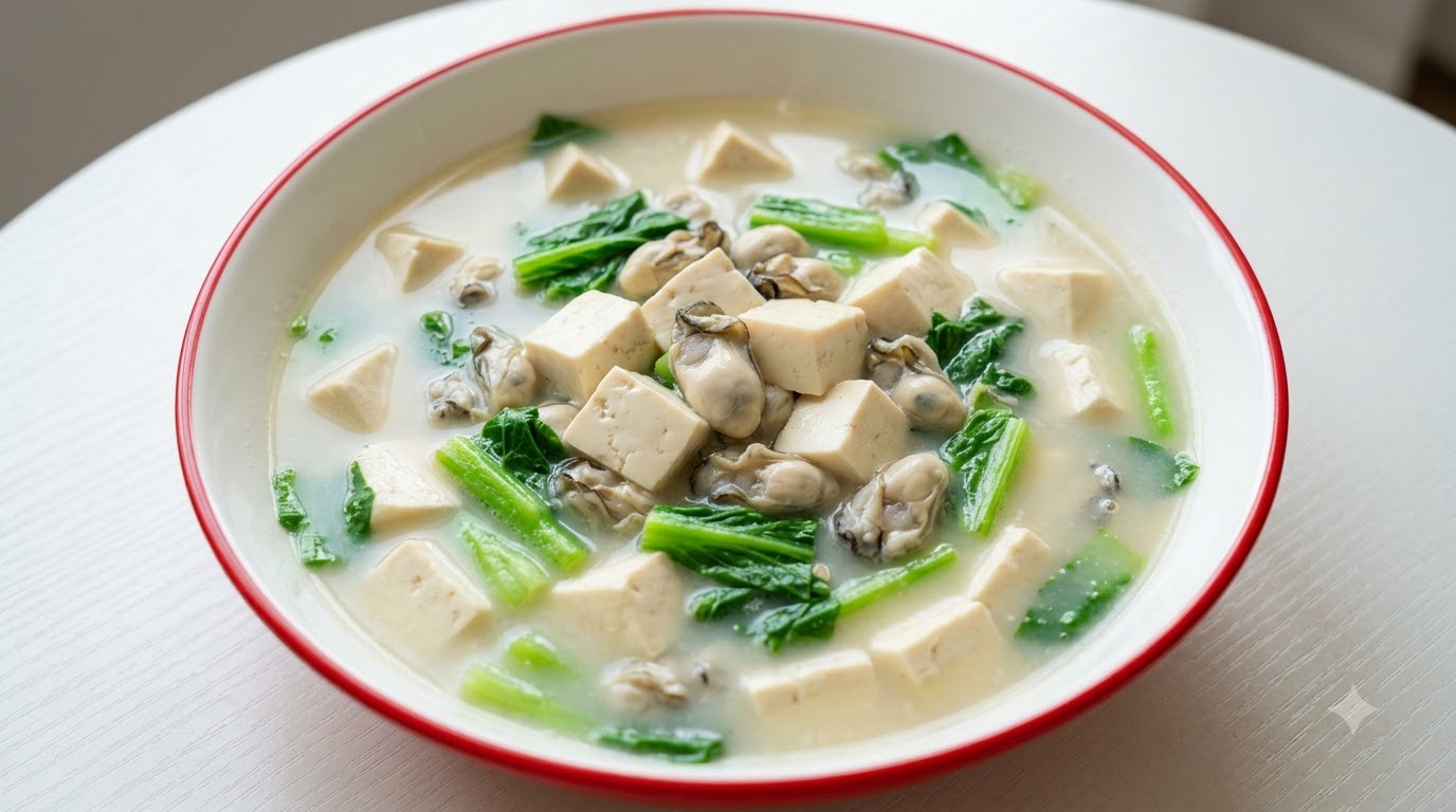 Soupe d'huîtres et tofu de Qingdao