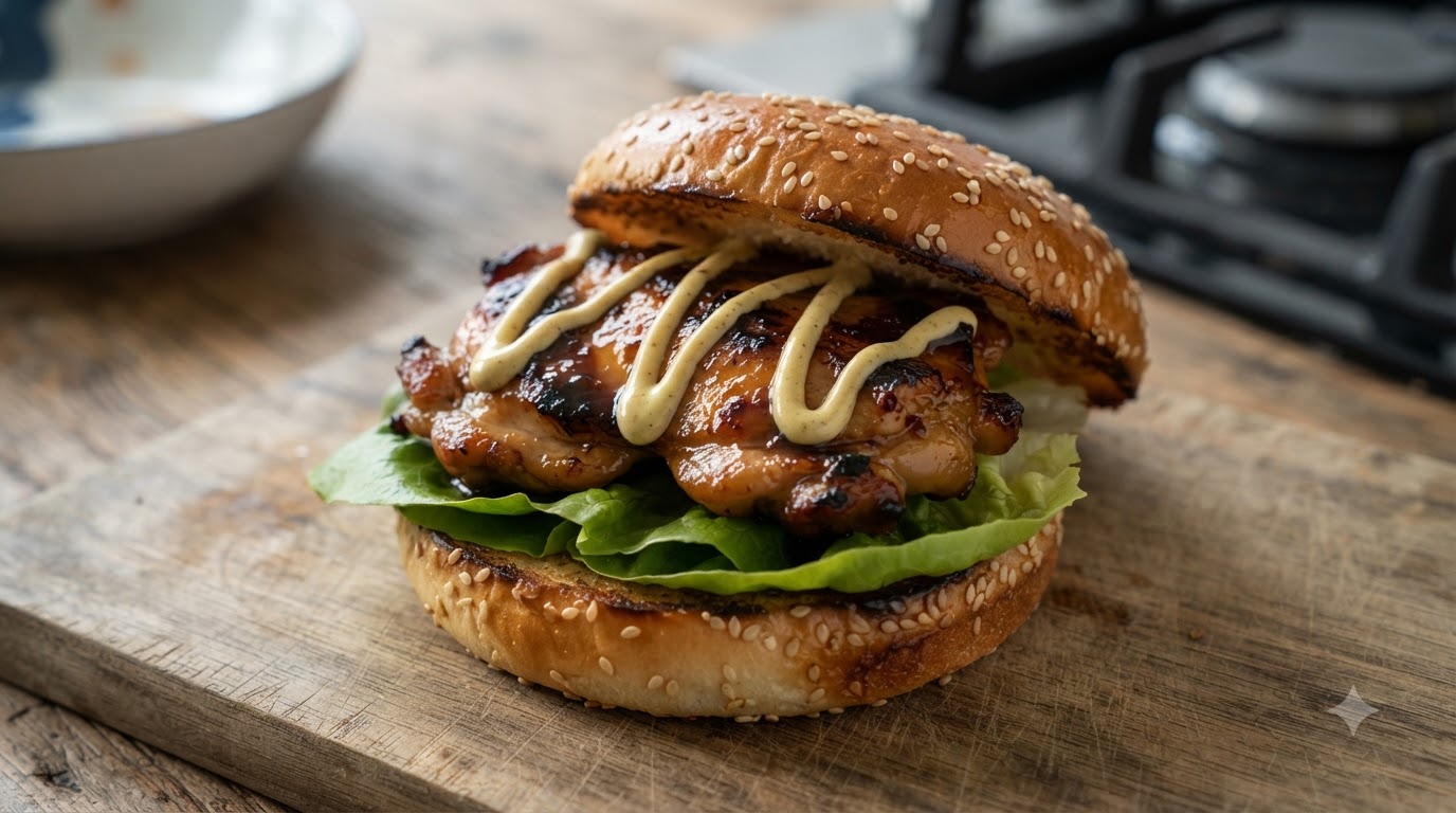 Burger de Poulet Teriyaki Gourmand