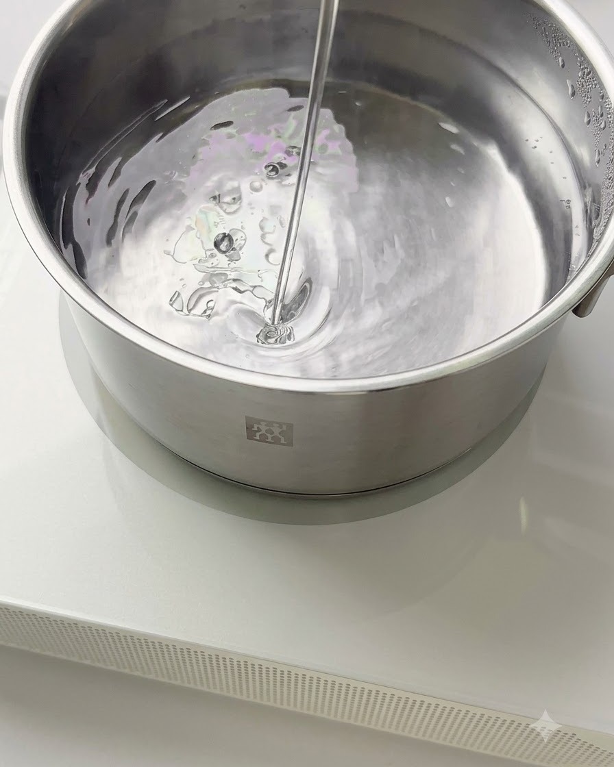 Des spaghettis cuisant dans une casserole deau bouillante.