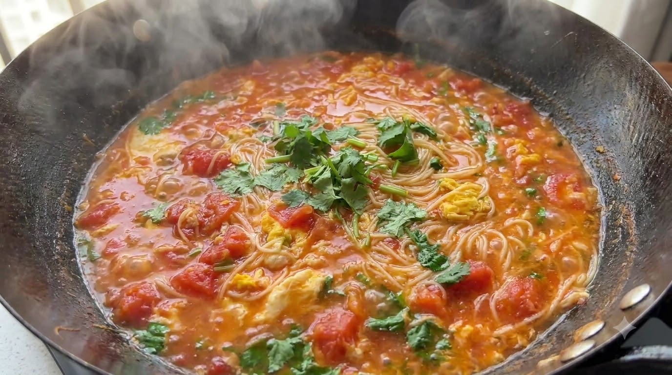 Soupe de Nouilles aux Tomates et aux Œufs (Jiandan Xiantang Mian)