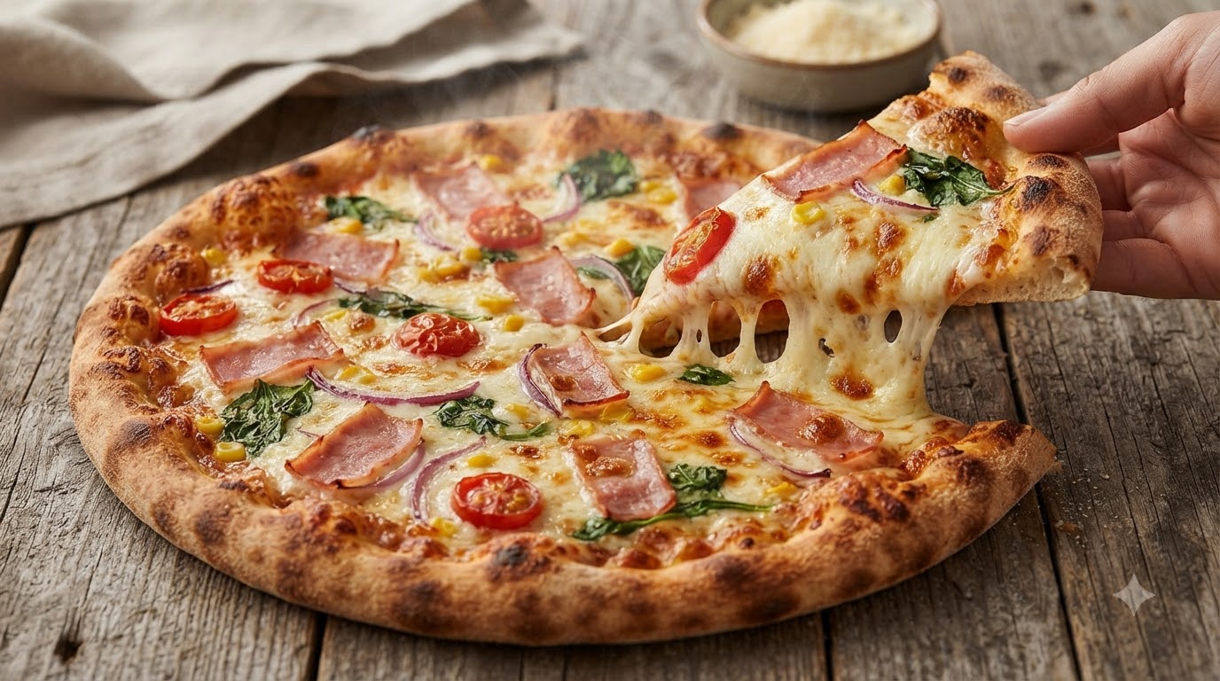Pizza napolitaine fine sans pétrissage