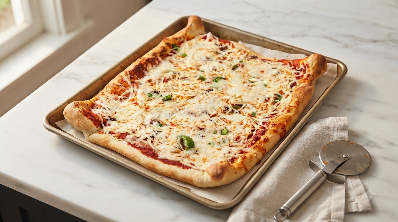 Pizza croustillante aux anchois, mozzarella et oignons