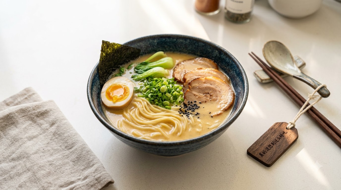 Nouilles Instantanées Crémeuses Façon Bouillon Tonkotsu